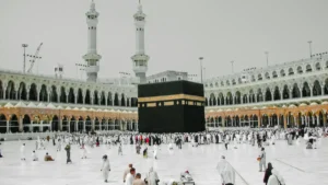 The Kaaba at Masjid al-Haram in Makkah